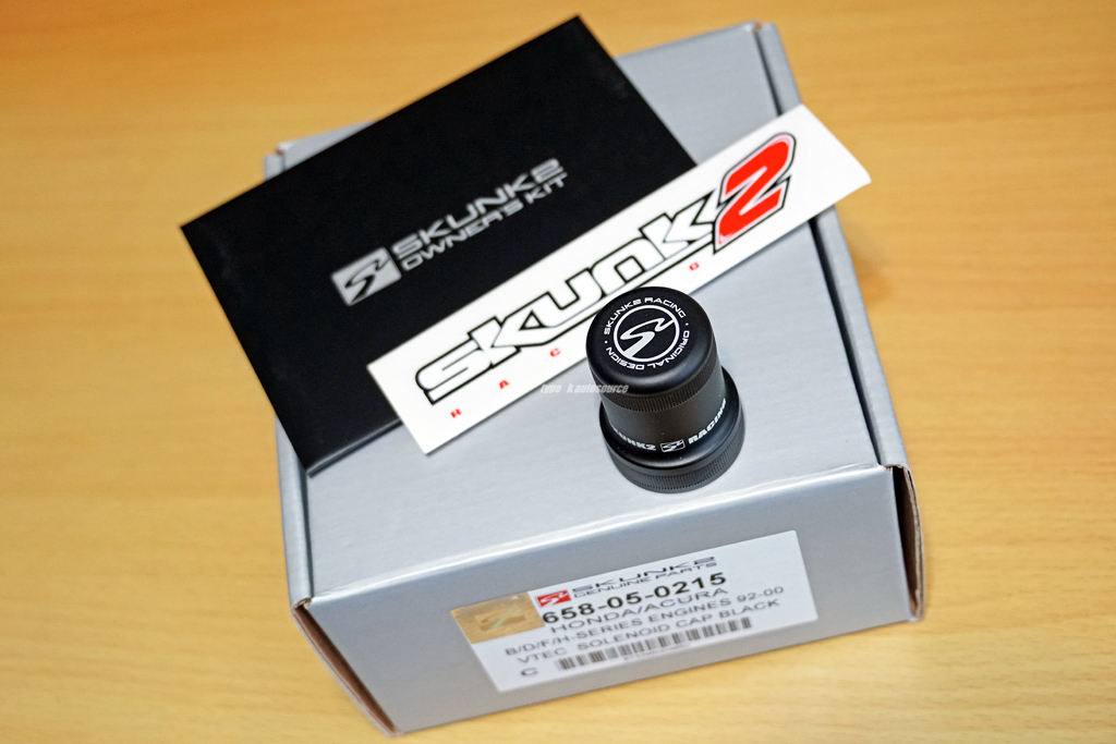 Skunk2 VTECソレノイド キャップ-BLACK USDM北米JDM HONDA CIVICシビック EF9 EG6 EK4 EK9 B16A INTEGRAインテグラ ACURA アキュラDC2 B18C