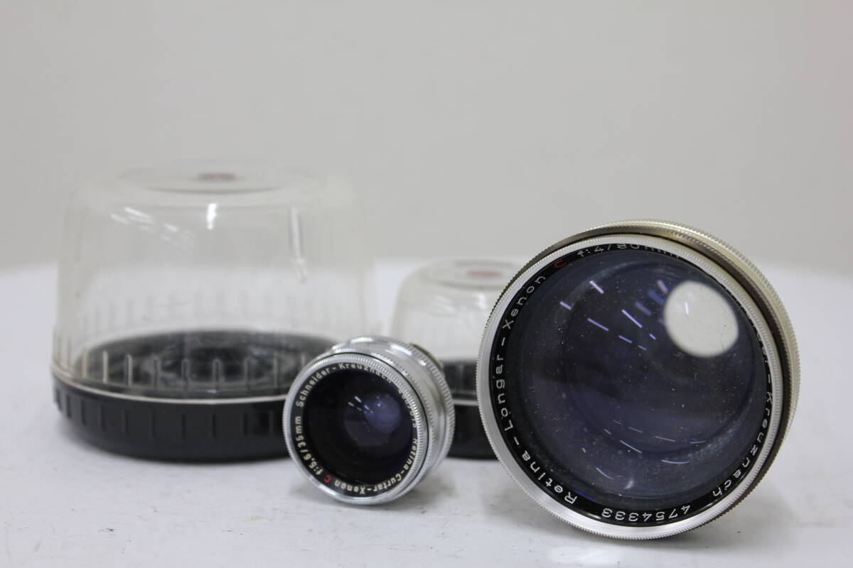 【訳あり品】 シュナイダー Schneider-Kreuznach Xenon 35mm F5.6 + 80mm F4 レンズ2本セット e4239