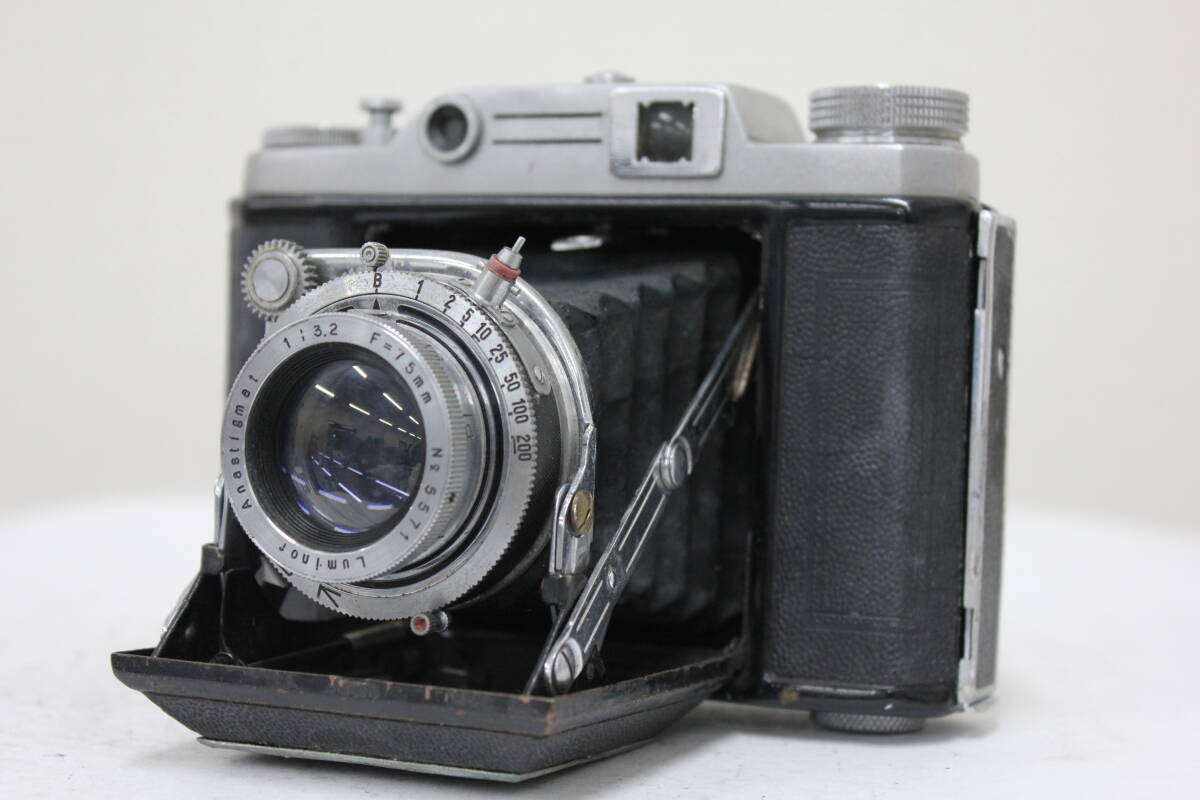 【訳あり品】 ミノン Minon SIX III Luminor Anastigmat 75mm F3.2 蛇腹カメラ e4493
