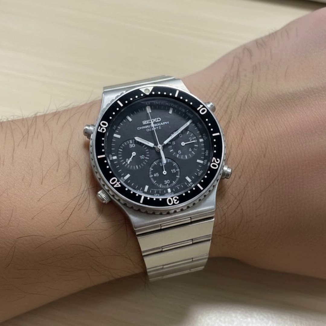 ヴィンテージ/SEIKO　スピードマスタークロノグラフ／クォーツ　製造年月：1983年6月　7A28-7040　