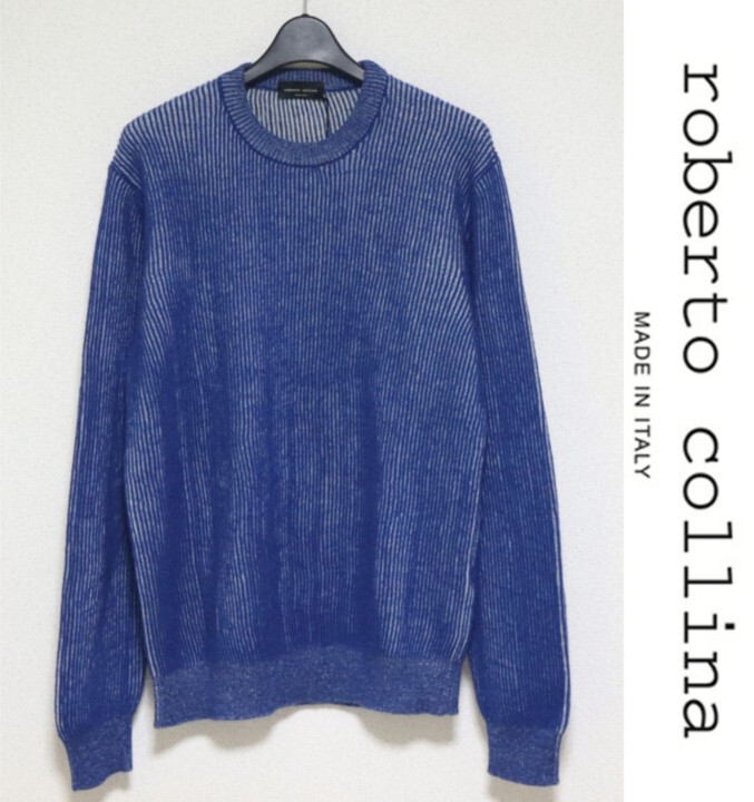 69,300円新品タグ付き【roberto collina ロベルト コリーナ】イタリア製 アルパカ混 高級ニット セーター 50(XL) v7759k