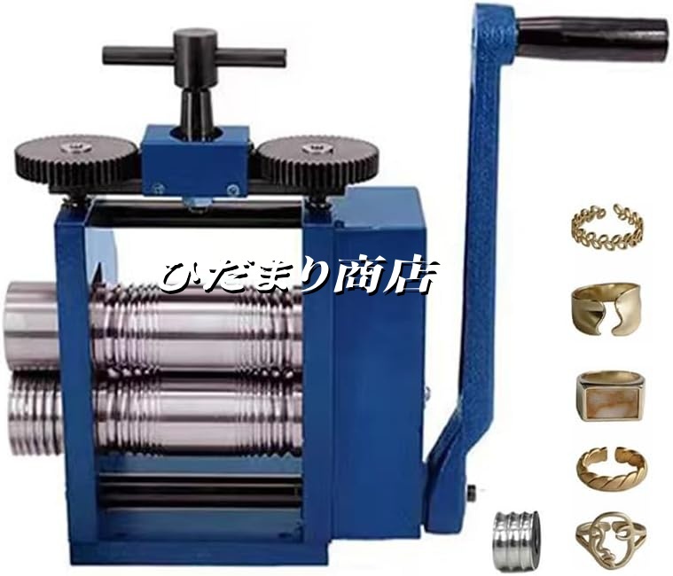  圧延機 手動圧延機 彫金工具 手動ローリングミルマシン 75mm 19kg 彫金ローラー ジュエリー圧延機 冷間圧延金属用 鉄素材 宝石商や工芸品