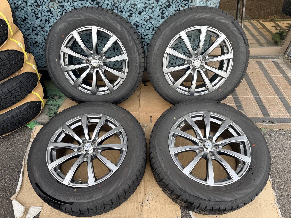 MONZA ZACK JP-110 17インチ 7J +48 PCD100 5穴/ヨコハマ アイスガード iG70 225/60R17 2023年製 4本セット #633-4