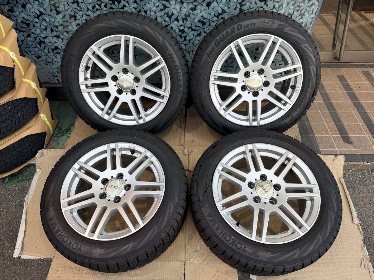 ATS 16インチ 7.5J +41 PCD112 5穴/ヨコハマ アイスガード iG70 205/55R16 2021年製 4本セット #647-2
