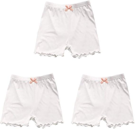 Y089 ガールズ オーバーパンツ インナー ホワイト 未試着 新品 3枚セット