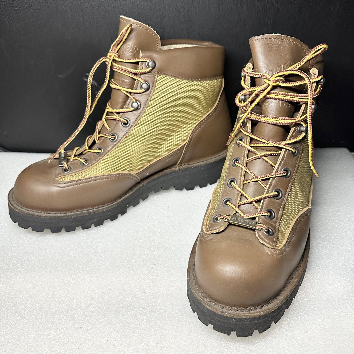 □/Danner/ダナー/ 6 1/2サイズ /24.5㎝/箱付き/DANNER LIGHT Ⅲ/GORE-TEX/33220/ダナーライト3/ゴアテックス社/ブーツ/ブラウン×カーキ