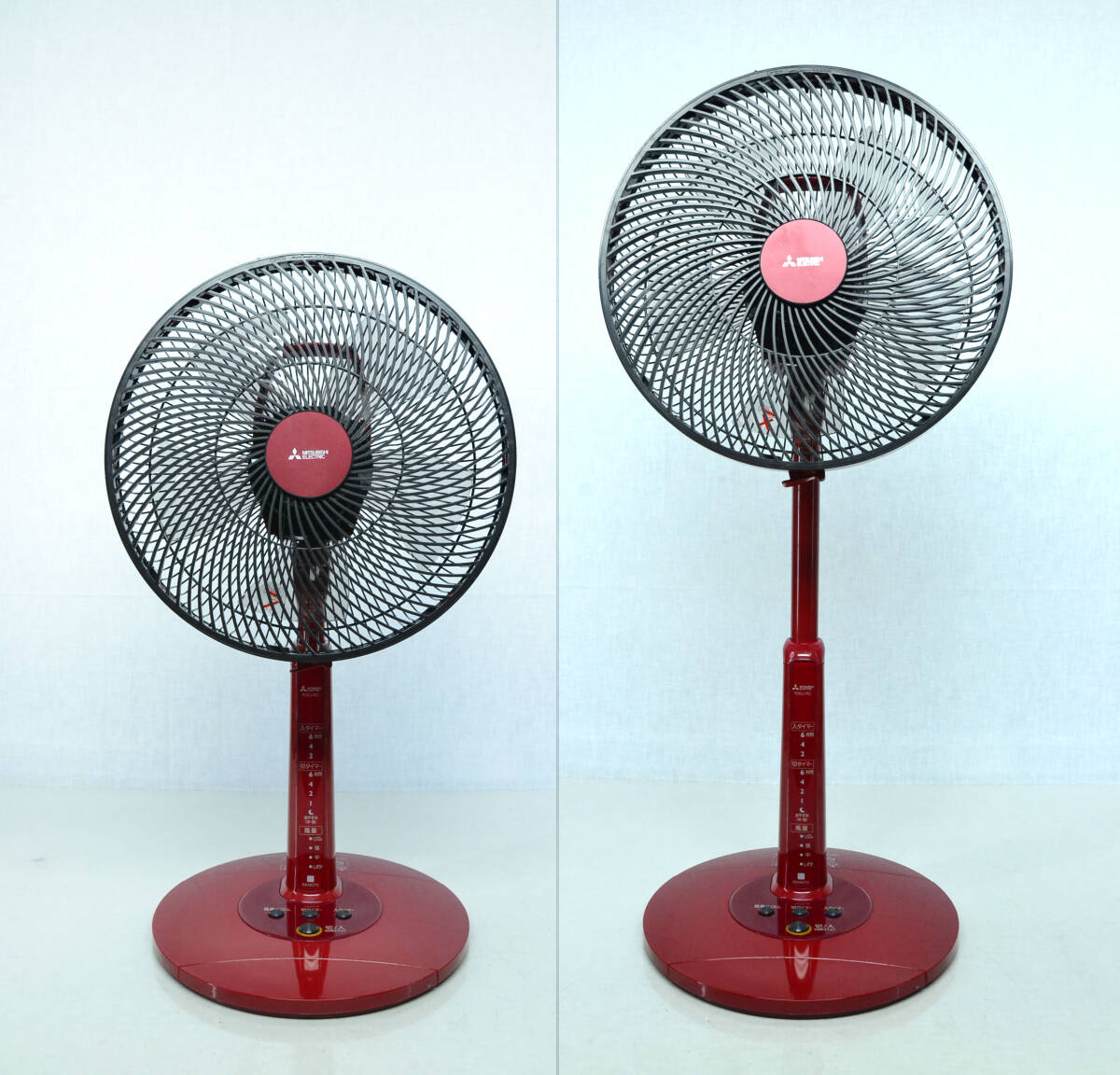 三菱電機 MITSUBISHI リビング扇風機 R30J-RC 静音 風量３段階 AC扇 レッド 中古品　手渡し歓迎