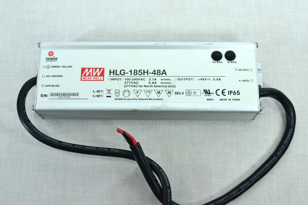 MW LED電源 HLG-185H-48A 出力48V 3.9A 中古品