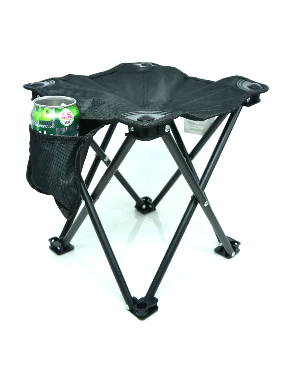 WHO TMAN 折りたたみ アウトドアチェア ポータブルチェア コンパクト ドリンクホルダー付 保管袋付 中古良品