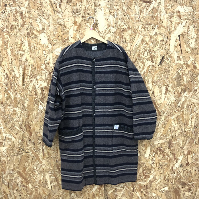 TENDERLOIN メンズ ブランケット ノーカラー コート 表記サイズ：L [jgg]