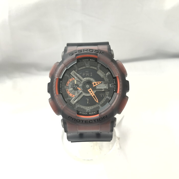 CASIO G-SHOCK メンズ 腕時計 クオーツ アナデジ ブラック スケルトン 樹脂素材 GA-110LS-1AJF [jgg]