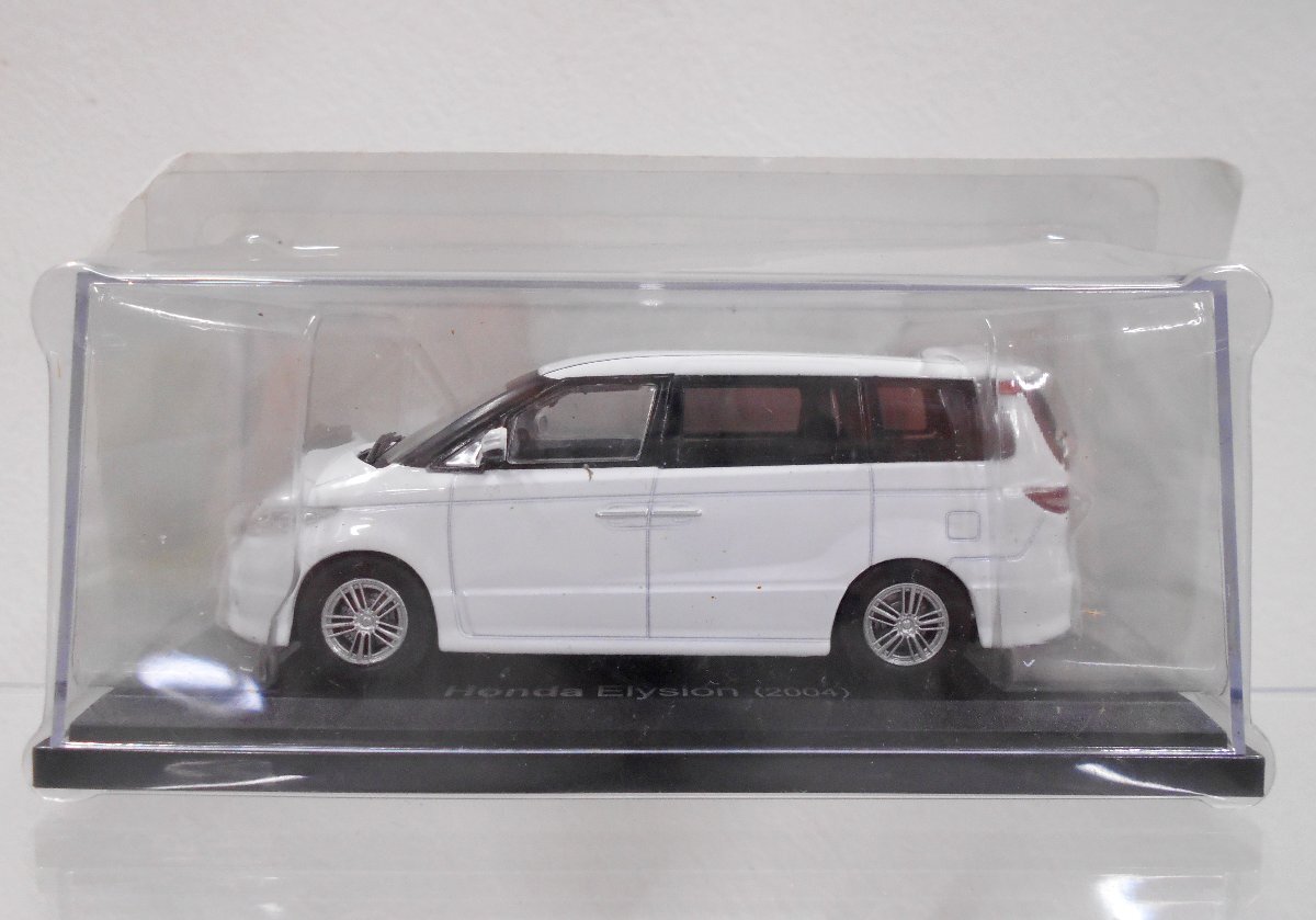 アシェット 国産名車コレクション 1/43 Honda Elysion 2004 ホンダ エリシオン ホワイト ミニバン 未開封品 【チ526】