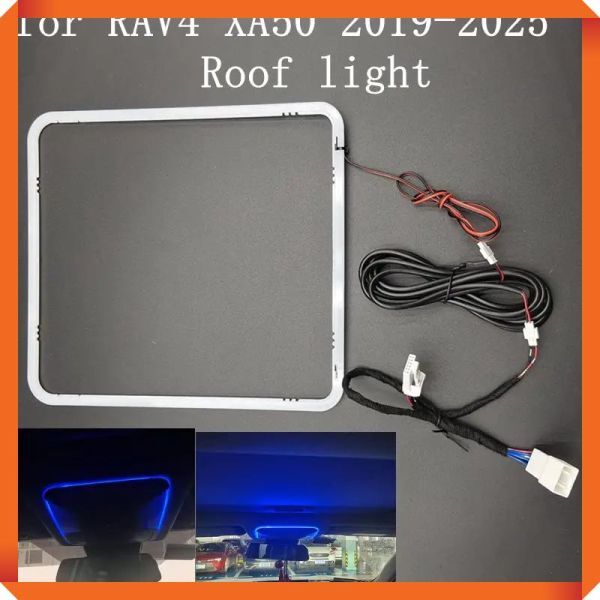 トヨタ RAV4 XA50 2019-2025 LEDルーフ読書灯 インテリア装飾ランプ アイスブルー