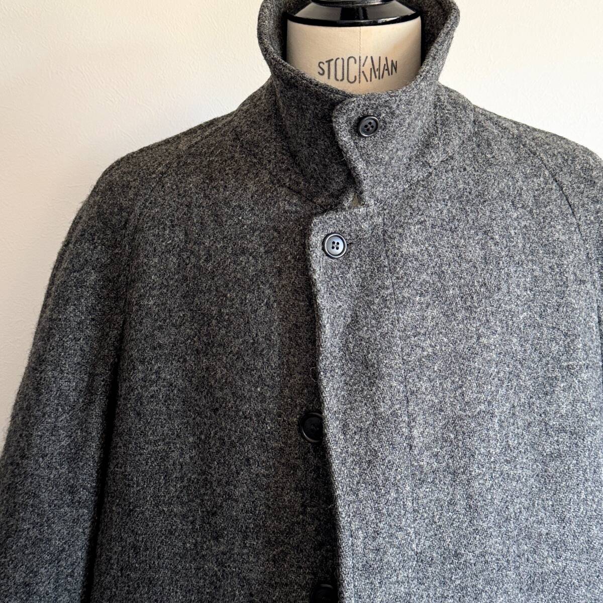 希少《Good Condition / BURBERRYS HARRIS TWEED》80s90s 美品【 バーバリー ハリスツイード バルマカーンコート 52 英国製 ビンテージ 】