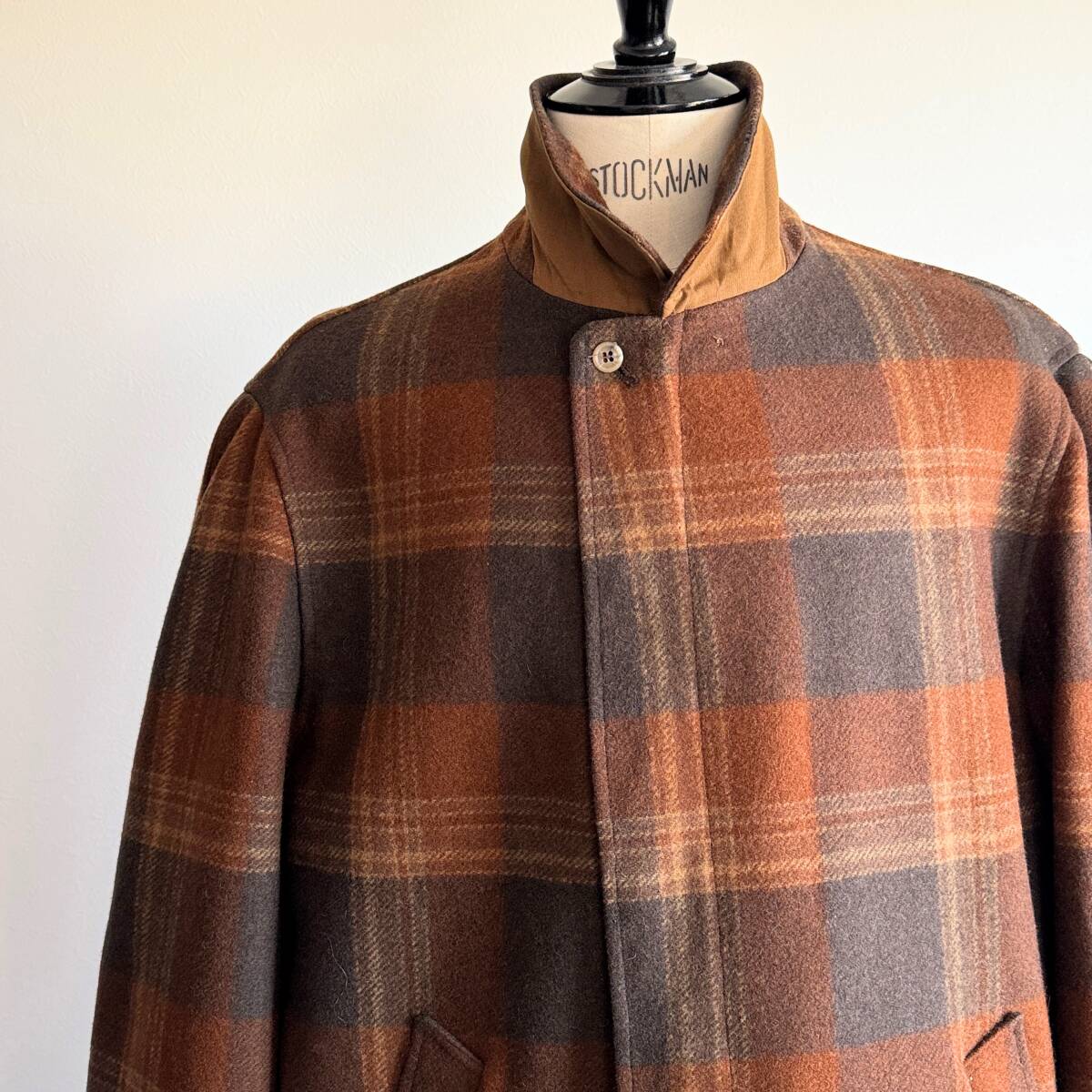 希少《 Mint(Dead) / Pendleton 》60s 70s 超極上品 【 好配色 ペンドルトン 茶 両面 チェック ウール ジャケット ビンテージ オンブレ 】