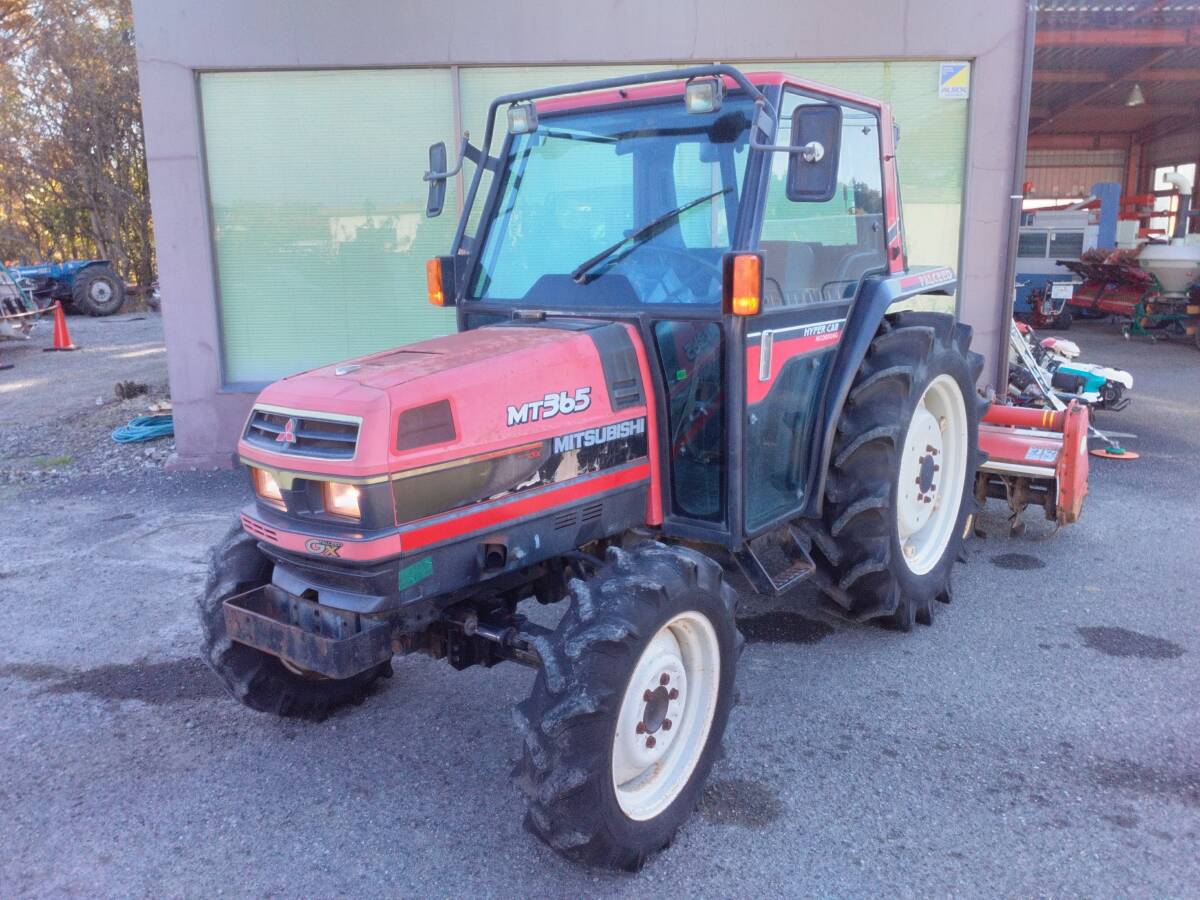 栃木 三菱 トラクター MT365 2115時間 36馬力 Qターン 二プロロータリー エアコン ヒーター 店頭販売 農機具市場 那須塩原店