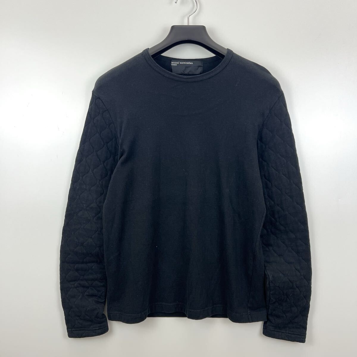 MASAKI MATSUSHIMA HOMME 00s y2k JAPAN archive quilting sleeve Tee マサキマツシマ オム デザインロンT 長袖 希少 アーカイブ 日本製