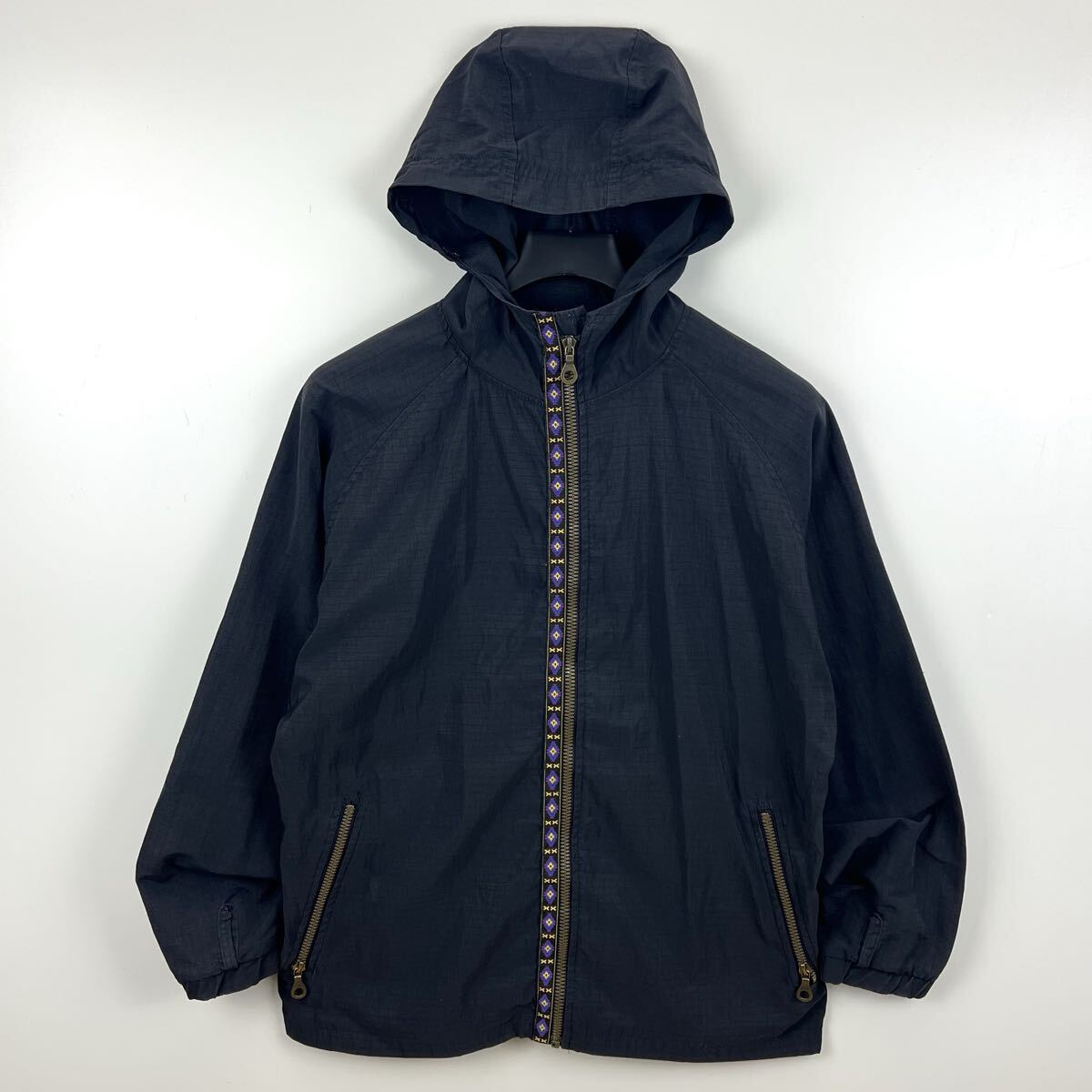 alf 90s USA vintage Tyrolean tape hoodie jacket S アルフ チロリアンテープ フード ジャケット リップストップ 短丈 アウトドア