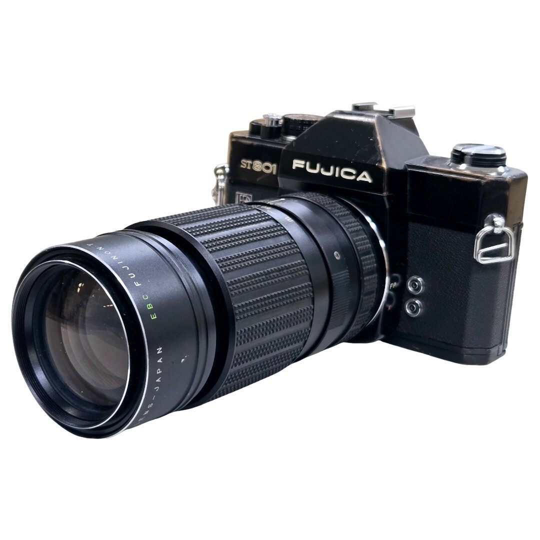 【返品保証】 フジカ FUJICA ST801 EBC FUJINON.T 200mm F4.5 フィルムカメラ ボディレンズセット Z5287