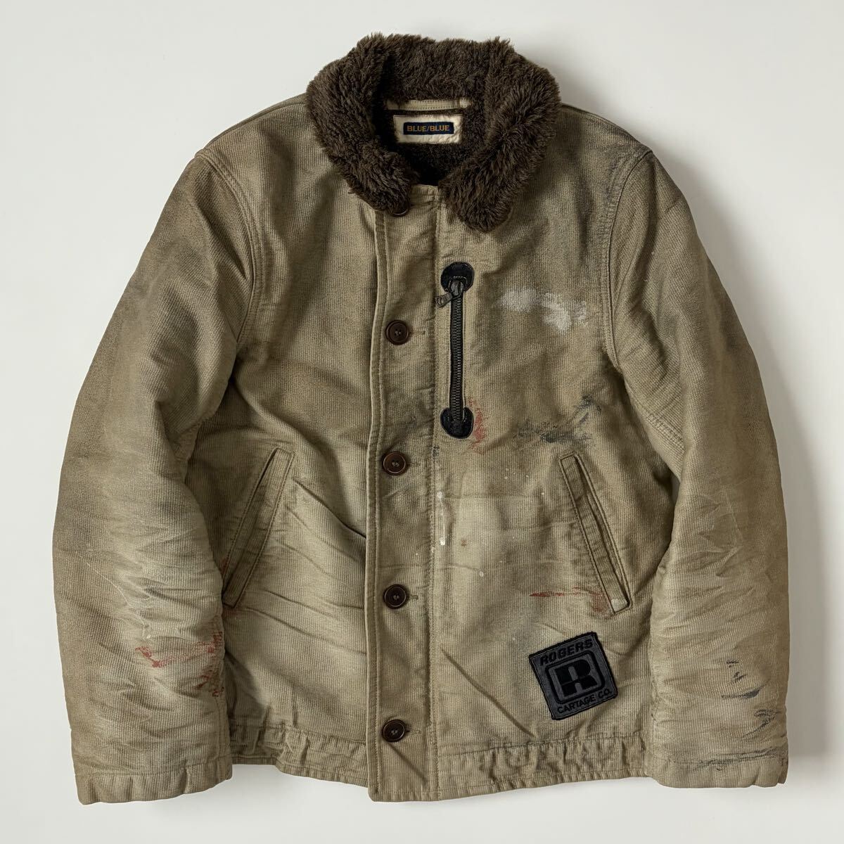 レア★BLUE BLUE N-1 加工 ジャーマンクロス デッキ ジャケット ブルーブルー ハリウッドランチマーケット ミリタリー USN NAVY ARMY HRM 