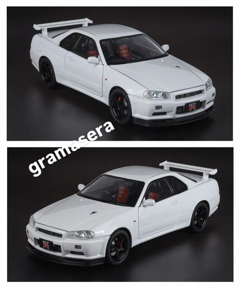 ★レア★ 1/18 GTR34 R34 ミニカー　スカイライン　ホワイト