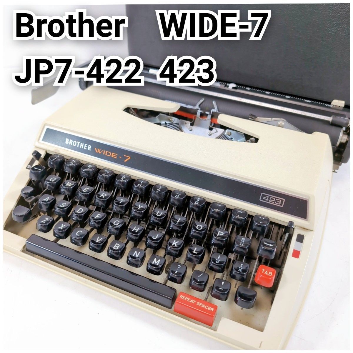 BROTHER ブラザー タイプライター WIDE-7 JP7-422 423　ハードケース コレクション アンティーク レトロ
