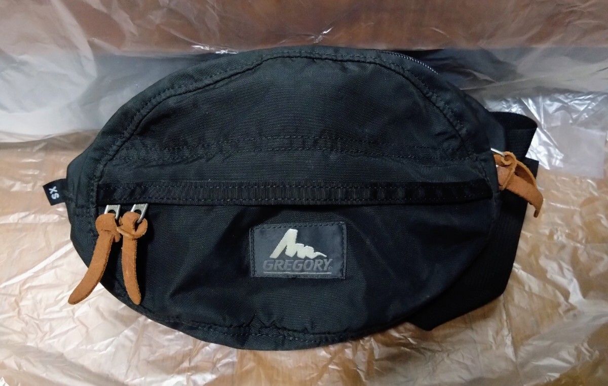 【激レア！廃盤　旧ロゴ！アメリカ製！】グレゴリー/テールメイト/XSサイズ/黒　ブラック/ ウエストバッグ