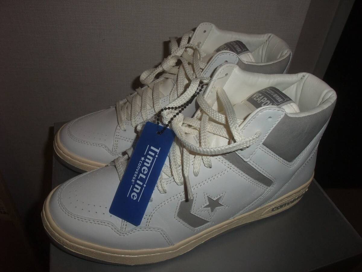 コンバース WEAPON VTG HI 34202290M ホワイト×グレー US8.5