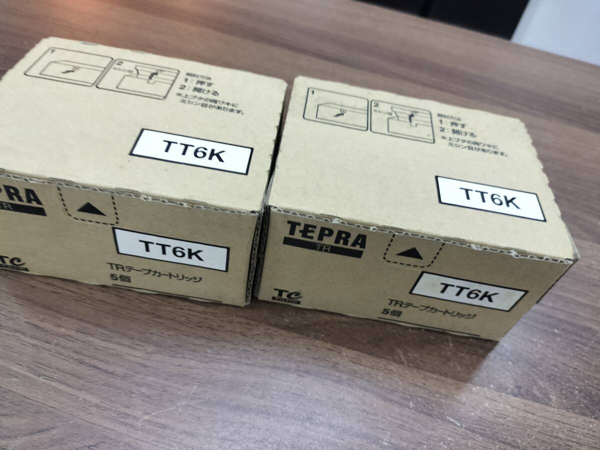 キングジム テプラPROテープカートリッジ 【純正】TT6K　6mm幅 　ラベル　透明/文字色　黒　未使用　10個セット