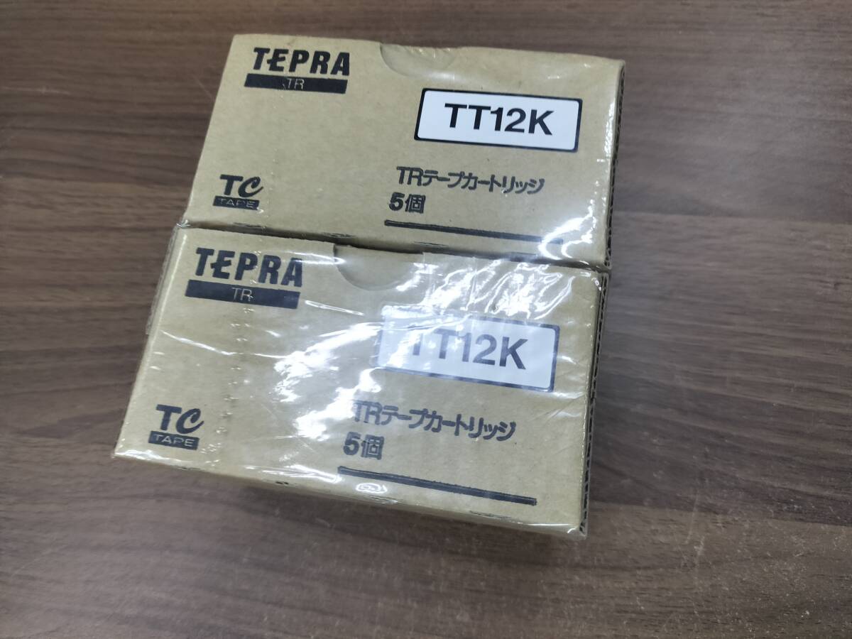 未使用 キングジム テプラPROテープカートリッジ 【純正】TT12K　12mm幅 　ラベル　透明/文字色　黒　　10個セット