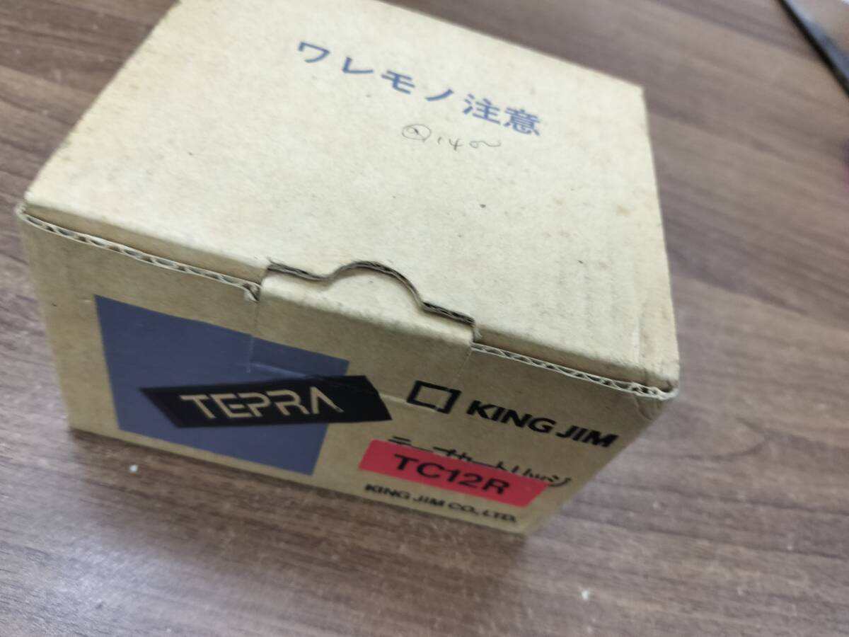 【純正品】テプラ TEPRA TR テープカートリッジ 幅12mm 赤ラベル(黒文字) TC12R　5個まとめ キングジム