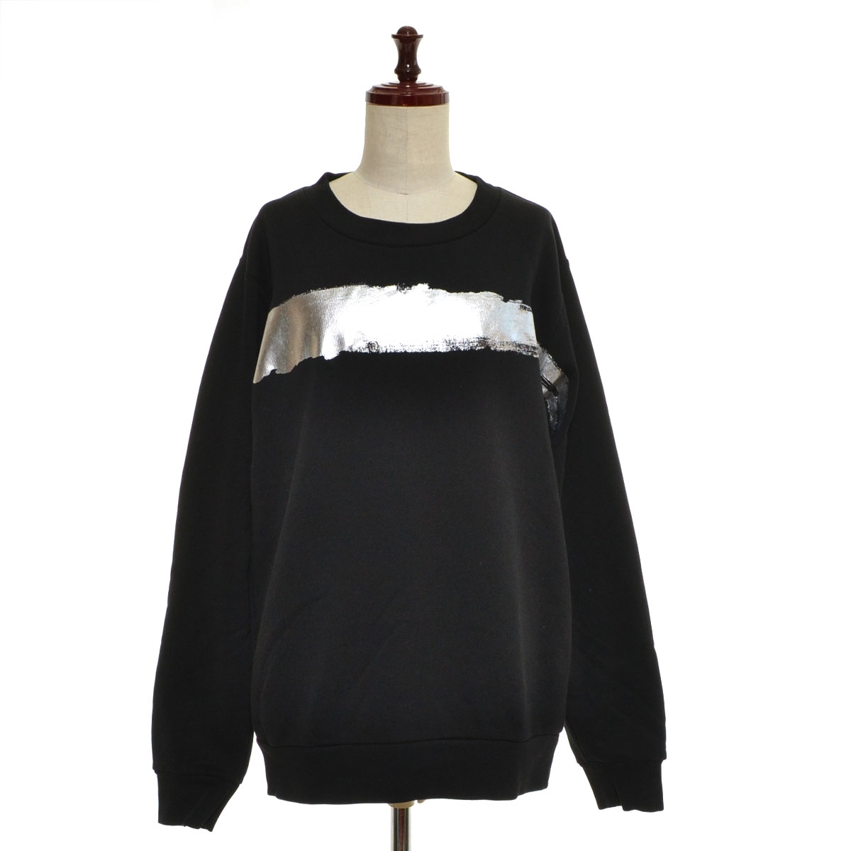 ■567575 MM6 メゾンマルジェラ Maison Margiela ●スウェットシャツ クルーネックトレーナー S32GU0042 サイズM レディース ブラック