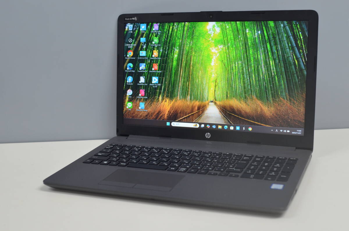中古良品ノートパソコン HP 250 G7 Notebook PC Windows11+office core i5-8265U/メモリ8GB/爆速SSD256GB/15.6インチ/WEBカメラ/DVDマルチ