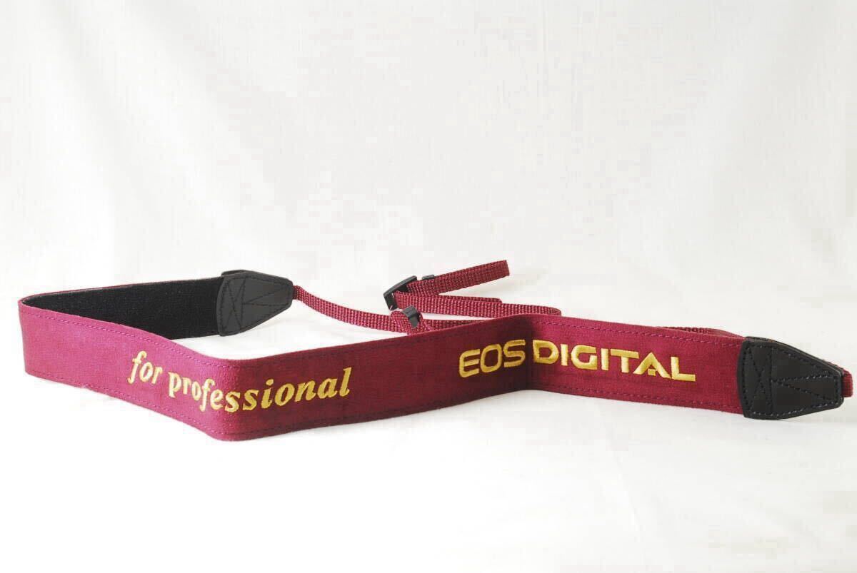 ☆新品☆Canon キヤノン EOS DIGITAL professional 刺繍 プロストラップ えんじ×ゴールド プロフェッショナル イオス カメラ ストラップ☆