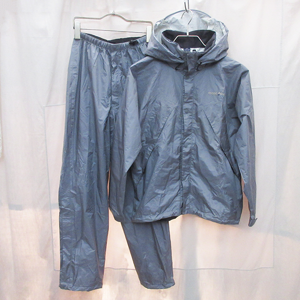 訳アリ・セットアップ■ mont-bell モンベル レイントレッカー レインウェア 雨具 上下セット 合羽 登山 ハイキング ヴィンテージ