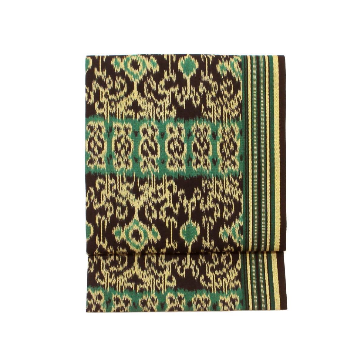 【新品】名古屋帯　貴久樹　イカット手織り