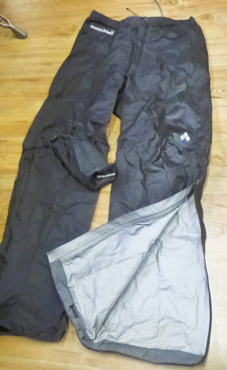 ☆美品　モンベル　GORE-TEX　ゴアテックス　レイン　パンツ　Mサイズ　黒　