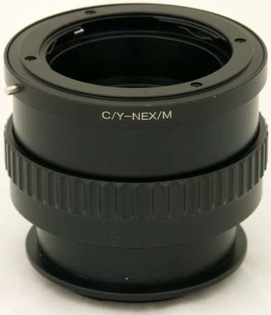 ヘリコイド付 コンタックス/ヤシカ CONTAX Carl Zeiss T*レンズ → ソニー SONY NEX Eマウントアダプター 接写～無限遠 マクロ撮影