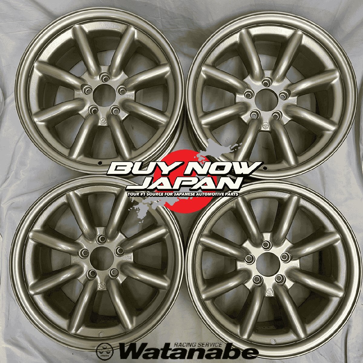 【在庫ありの場合即納】4本セット RS Watanabe F8-TYPE 16×8J+35 5H-100ゴールドメタリック/ 86/BRZ ブレンボ不可 ワタナベ ホイール