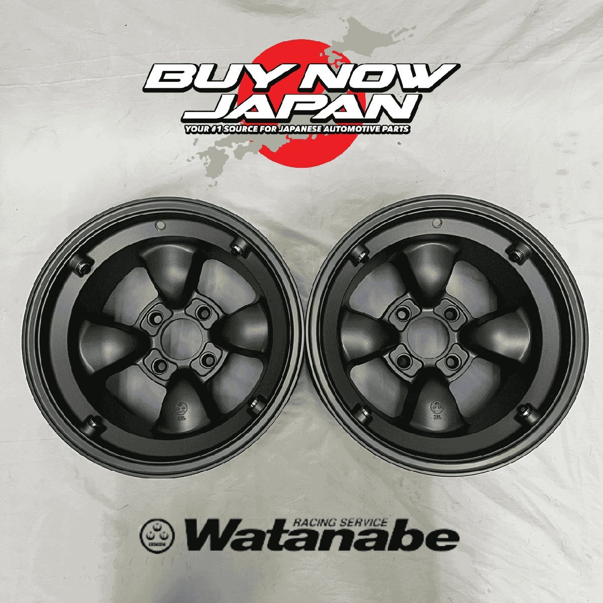 【在庫ありの場合即納】RS Watanabe GOTTI MG 15×9.5J -19 4H-114.3/金型 ブラック 15インチ ワタナベ ホイール 2本