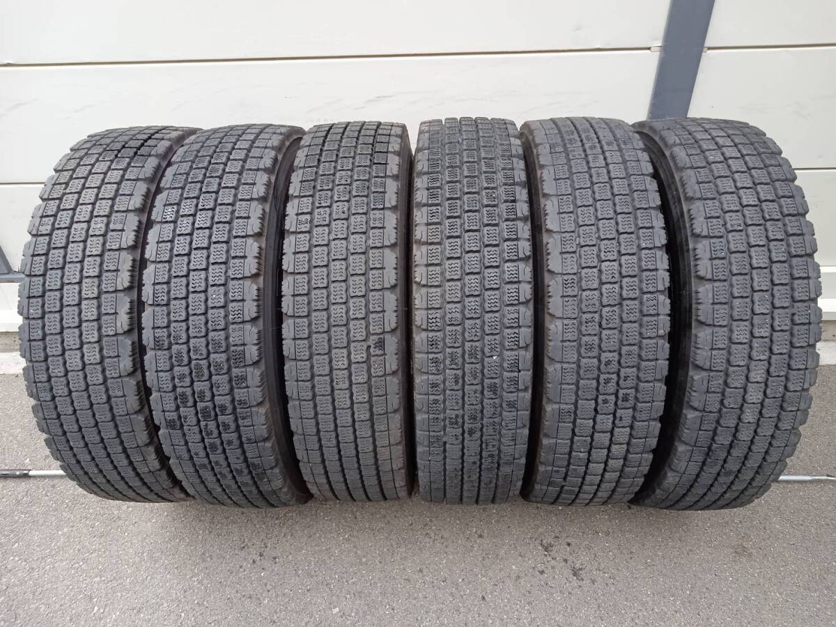 ★残り溝約8.4-11.0mm★22.23年製★ ブリヂストンECOPIA W911Ⅱ/W910 225/80R17.5 123/122L　6本セット スタッドレス　G1166