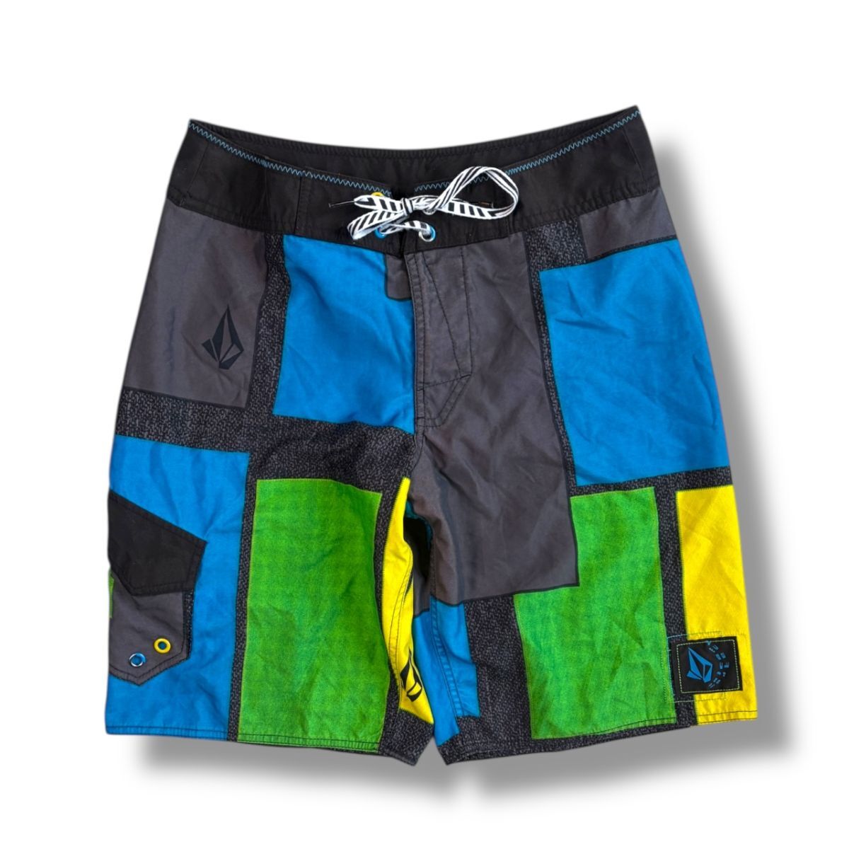 海外企画★ VOLCOM ボルコム マルチカラー 切り返し デザイン サーフ ショーツ 30 海パン スイム ショートパンツ サーフ サーフィン SURF