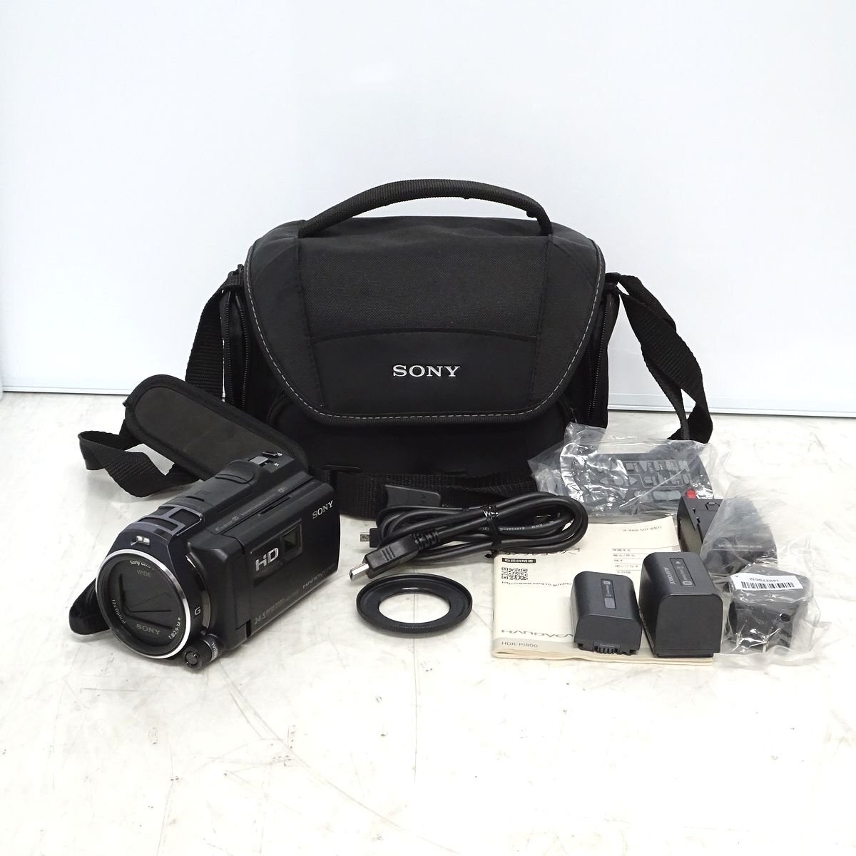 SONY HDR-PJ800 ソニー デジタルHDビデオカメラ Handycam（ブラック/プロジェクター機能/付属品多数）【中古/動作品】#437827