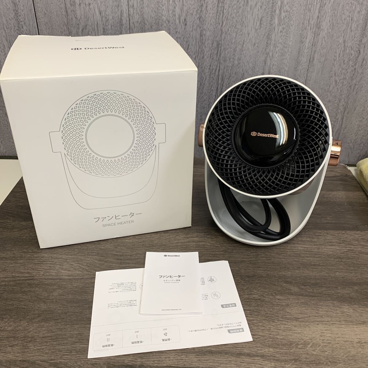 y112720m DesertWest セラミックヒーター 小型 2025節電型 暖房器具 2秒速暖 静音 ファンヒーター 電気ストーブ 大風量 800W 3段階風量 