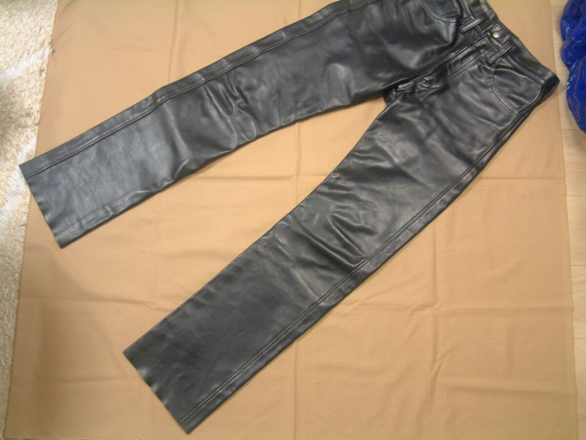●マスタングハイド Size 29 Buco PRODUCTS RIDERS TROUSERS 黒芯 旧マッコイ / 検 Vanson Schott KADOYA HARLEY ブコ 革パン