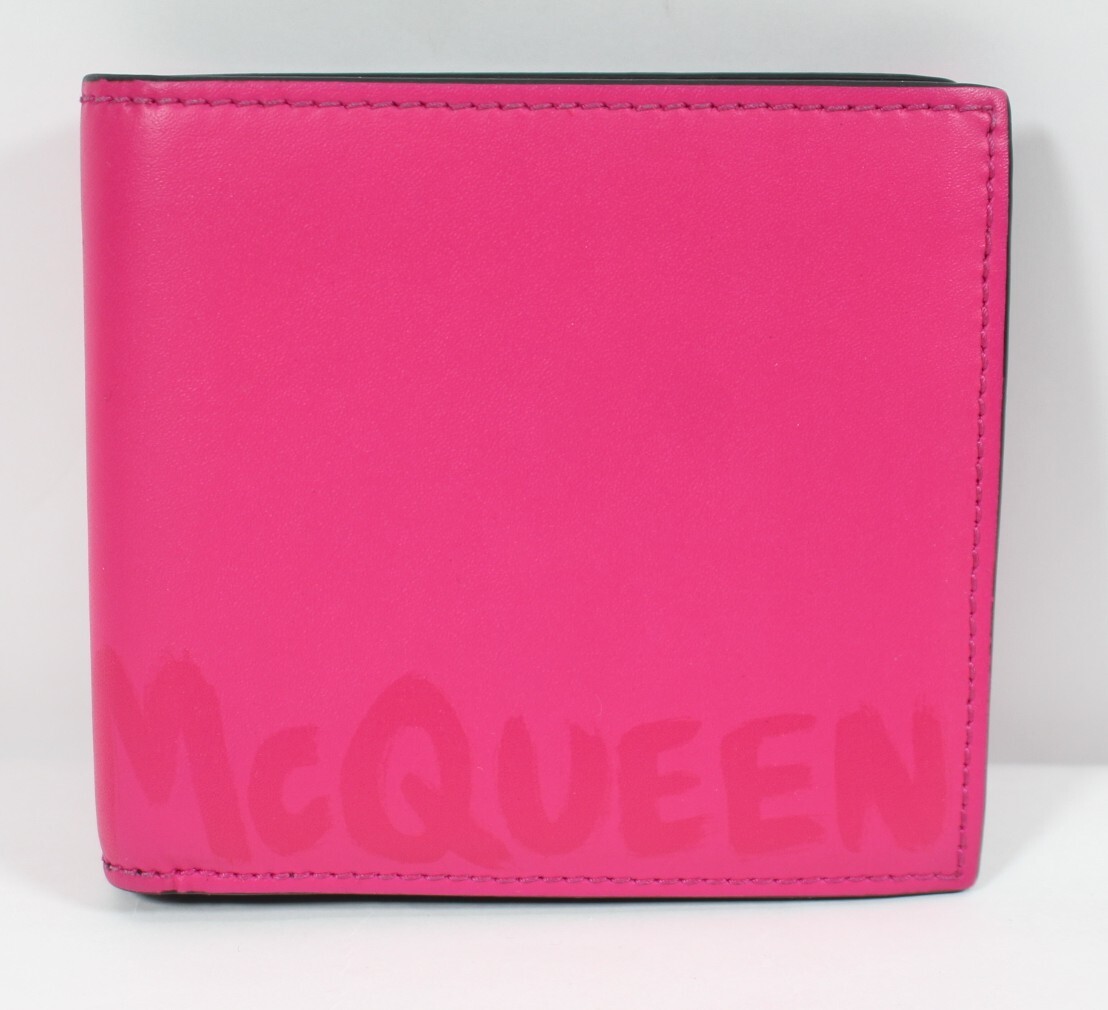 Y7016#◆中古品◆Alexander McQueen アレキサンダー マックイーン 二ツ折財布