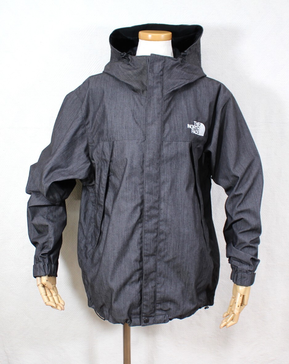 Y7056＃◆中古美品◆THE NORTH FACE ノースフェイス ナイロン デニム スクープジャケット NP62330R ブラックデニム サイズ：M