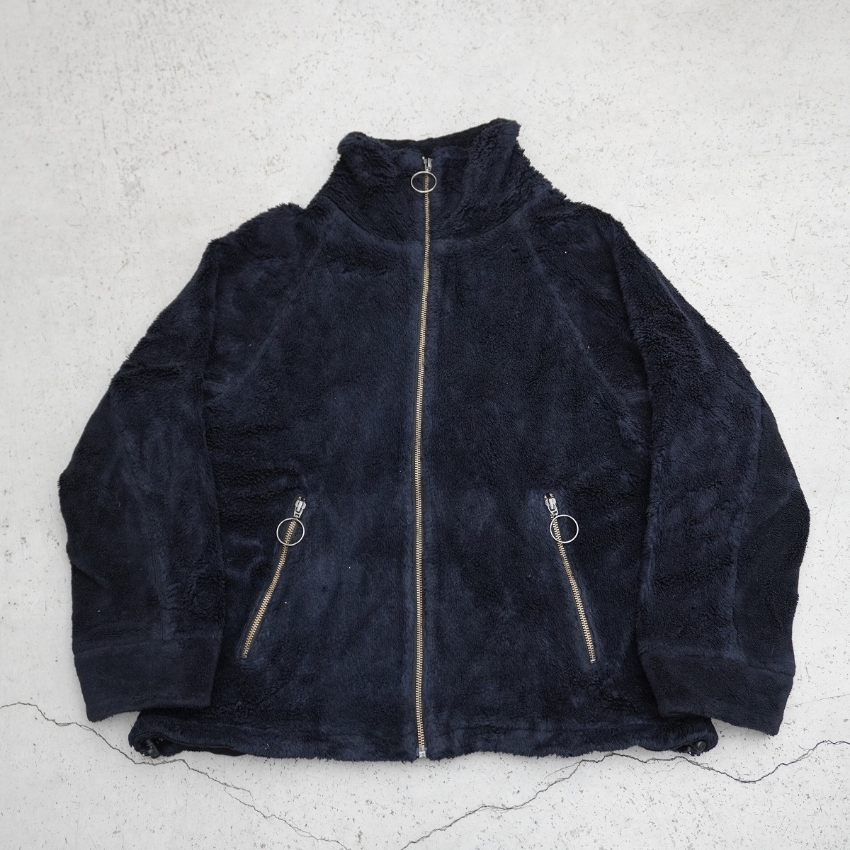 bukht ブフト STAND NECK BOA BLOUSON ORGANIC COTTON スタンド ネック ボア ブルゾン ジャケット フルジップ BV-26501 黒 M 429P★4