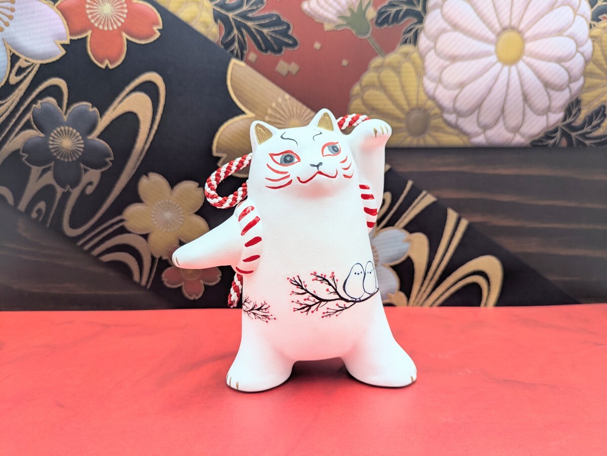 瀬戸焼　縁起物　招き猫　歌舞伎猫　シマエナガ　陶器　置物　