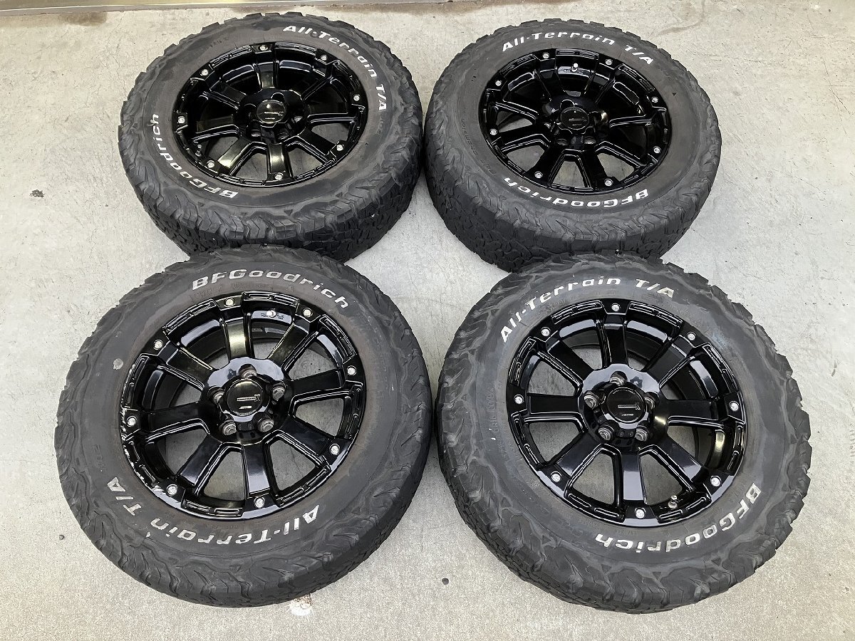 m管理79016 H24 デリカD5 CV2W 外し】★AME PRO-POTOR X 16インチ ホイール 7J +35 PCD114.3 5H★ 215/70R16 100/97R おまけ程度のタイヤ付